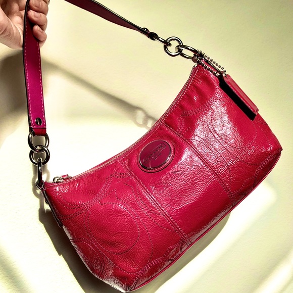 COACH⚡️Signature Red Patent Leather Demi Bag - Picture 5 of 10